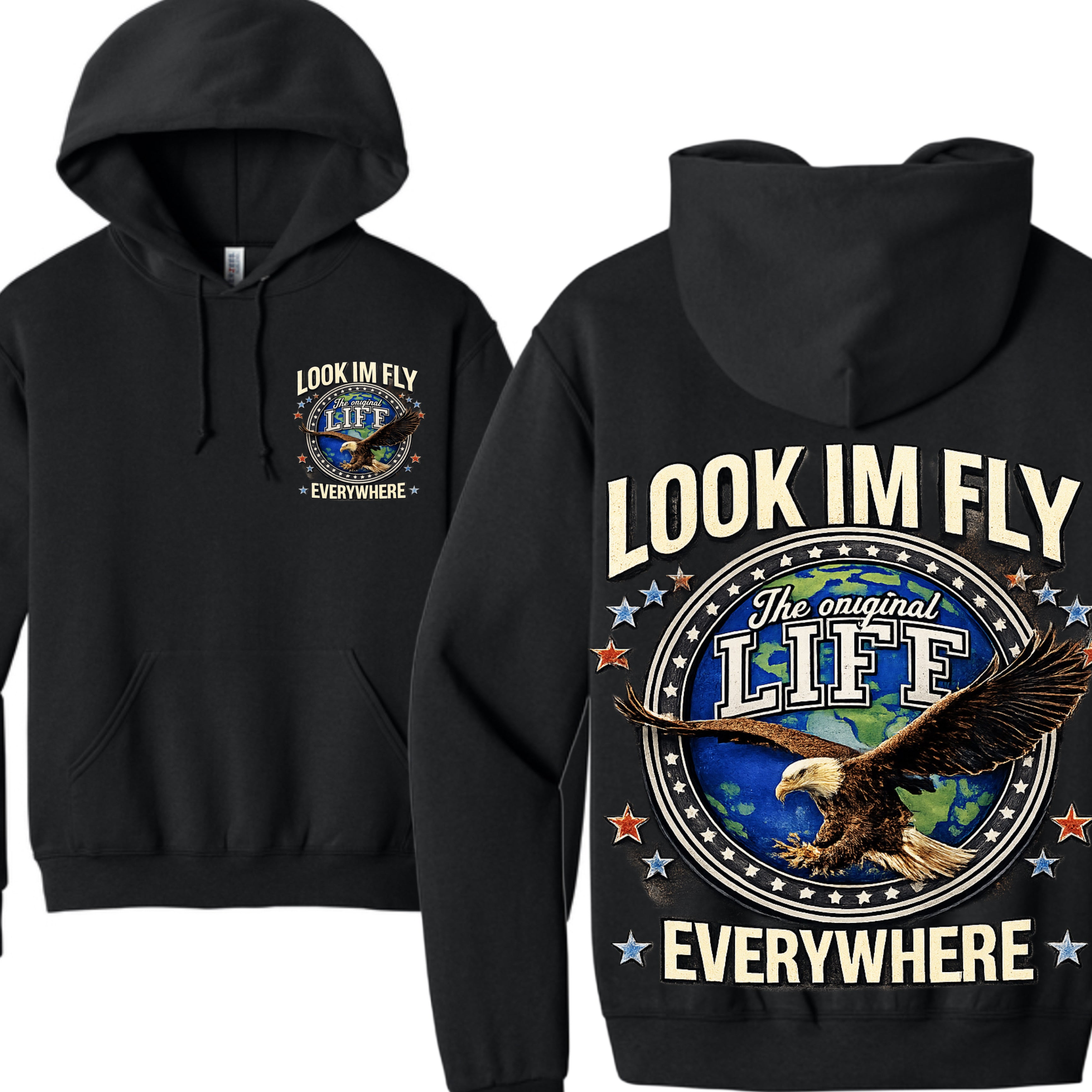 Black Look Im Fly Everywhere Hoodie